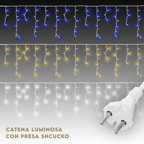 Catena luminosa LED estendibile, 150 luci, per esterno/interno 5-10 m