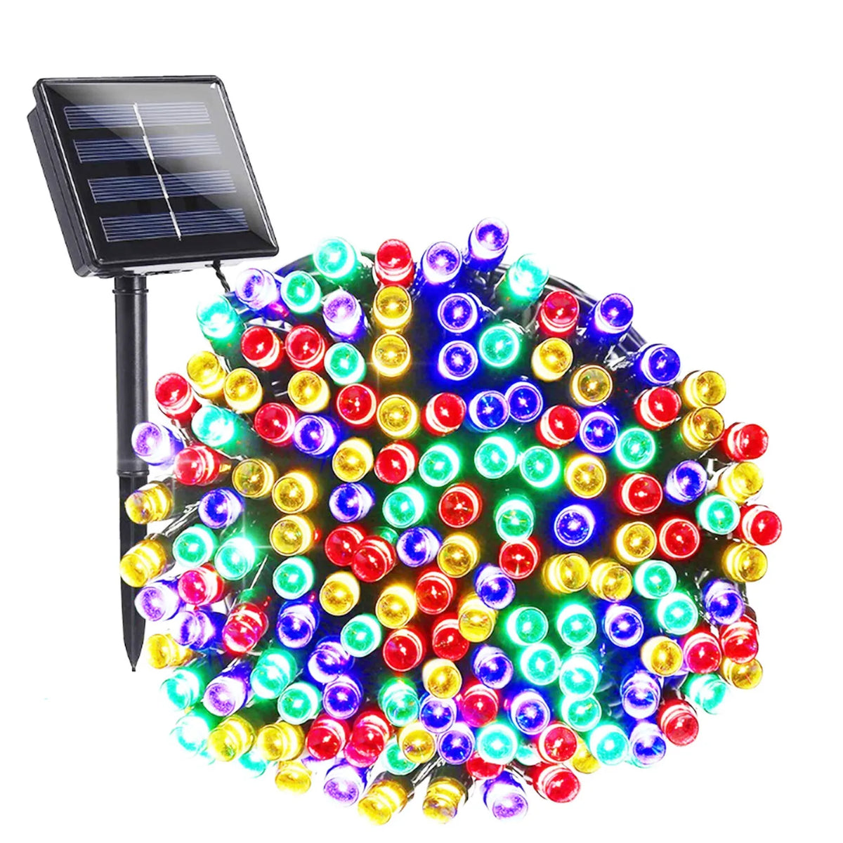 Catena Luminosa Solare 7M 100 LED Colorate per Esterno, 8 Modalità vari colori disponibili
