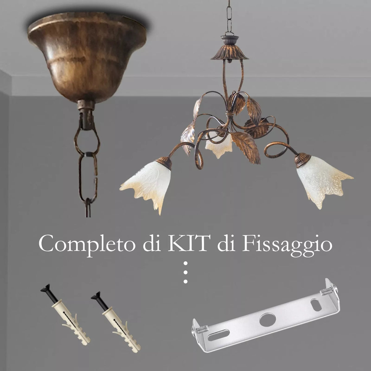 Lampadari Vintage in Ferro Elegante per interni vari modelli