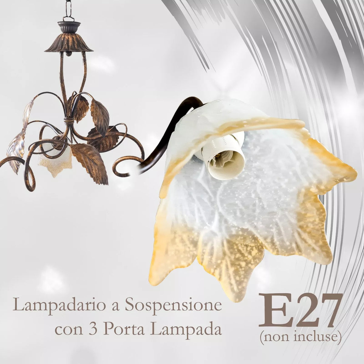 Lampadari Vintage in Ferro Elegante per interni vari modelli