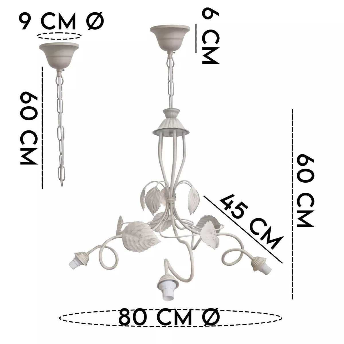 Lampadari Vintage in Ferro Elegante per interni vari modelli