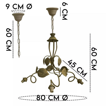 Lampadari Vintage in Ferro Elegante per interni vari modelli