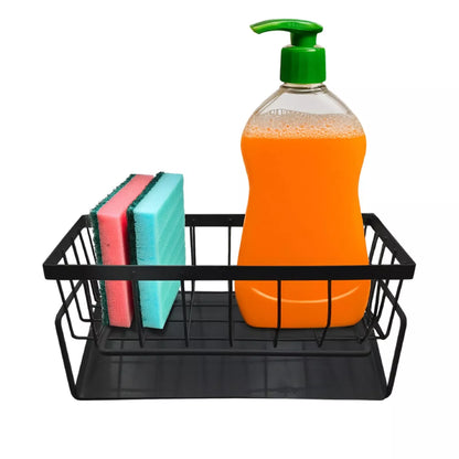 Porta spugna e sapone da cucina con scolo per lavello, leggero e pratico