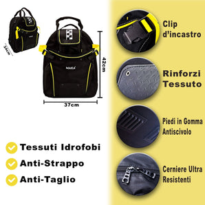 Zaino Porta Attrezzi 51 Scomparti, 40L, 20kg, Antiscivolo, Impermeabile