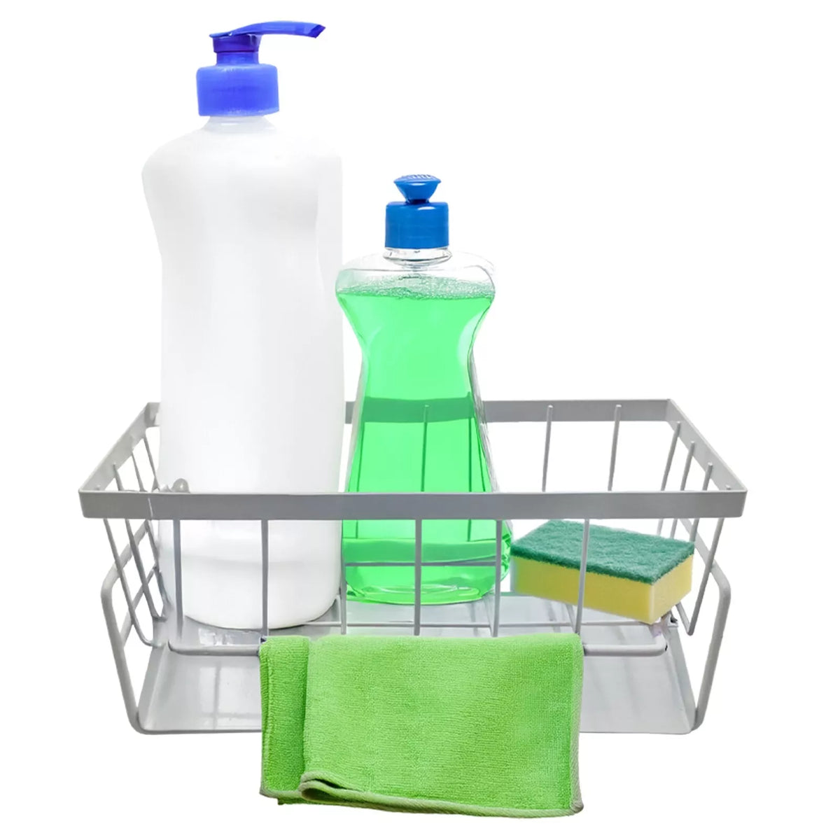 Porta spugna e sapone da cucina con scolo per lavello, leggero e pratico