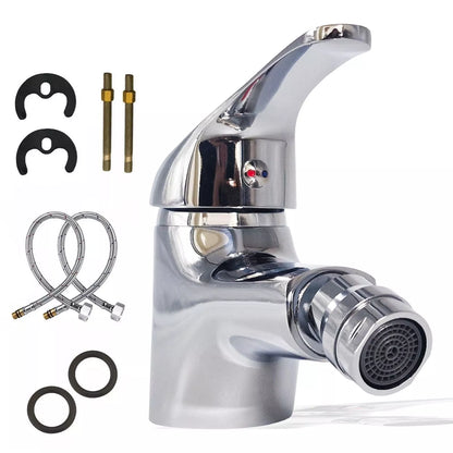 Rubinetto Monoforo Bidet in Ottone Cromato - Miscelatore Monocomando