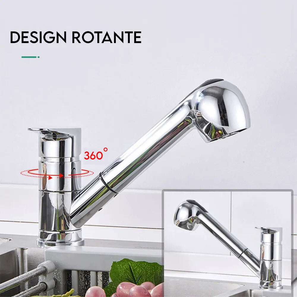 Rubinetto Miscelatore Cucina con Doccetta Estraibile