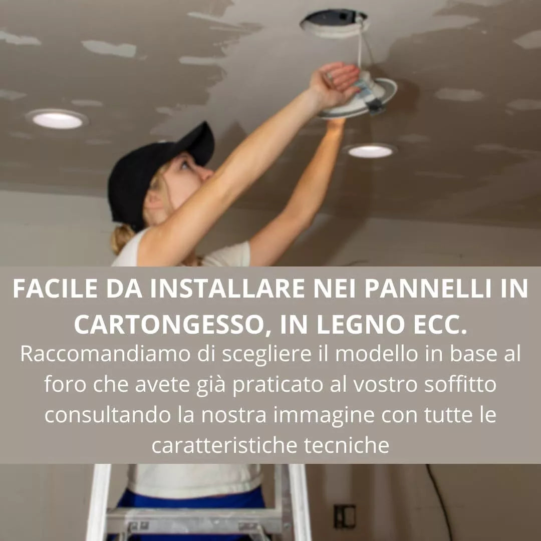 Faretti LED Incasso Tondi 12W 18W Alluminio Satinato Luce Interno Soffitto 2 pezzi