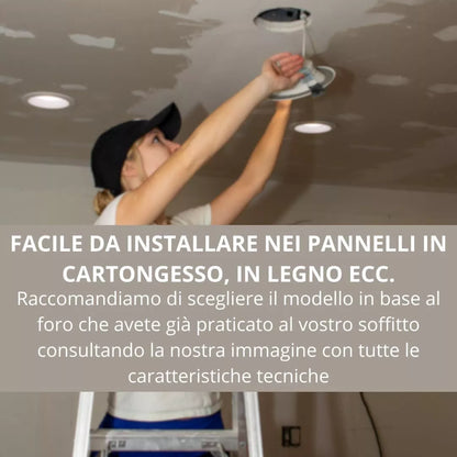 Faretti LED Incasso Tondi 12W 18W Alluminio Satinato Luce Interno Soffitto 2 pezzi
