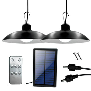 2 Lampade solari LED esterne IP65 con telecomando