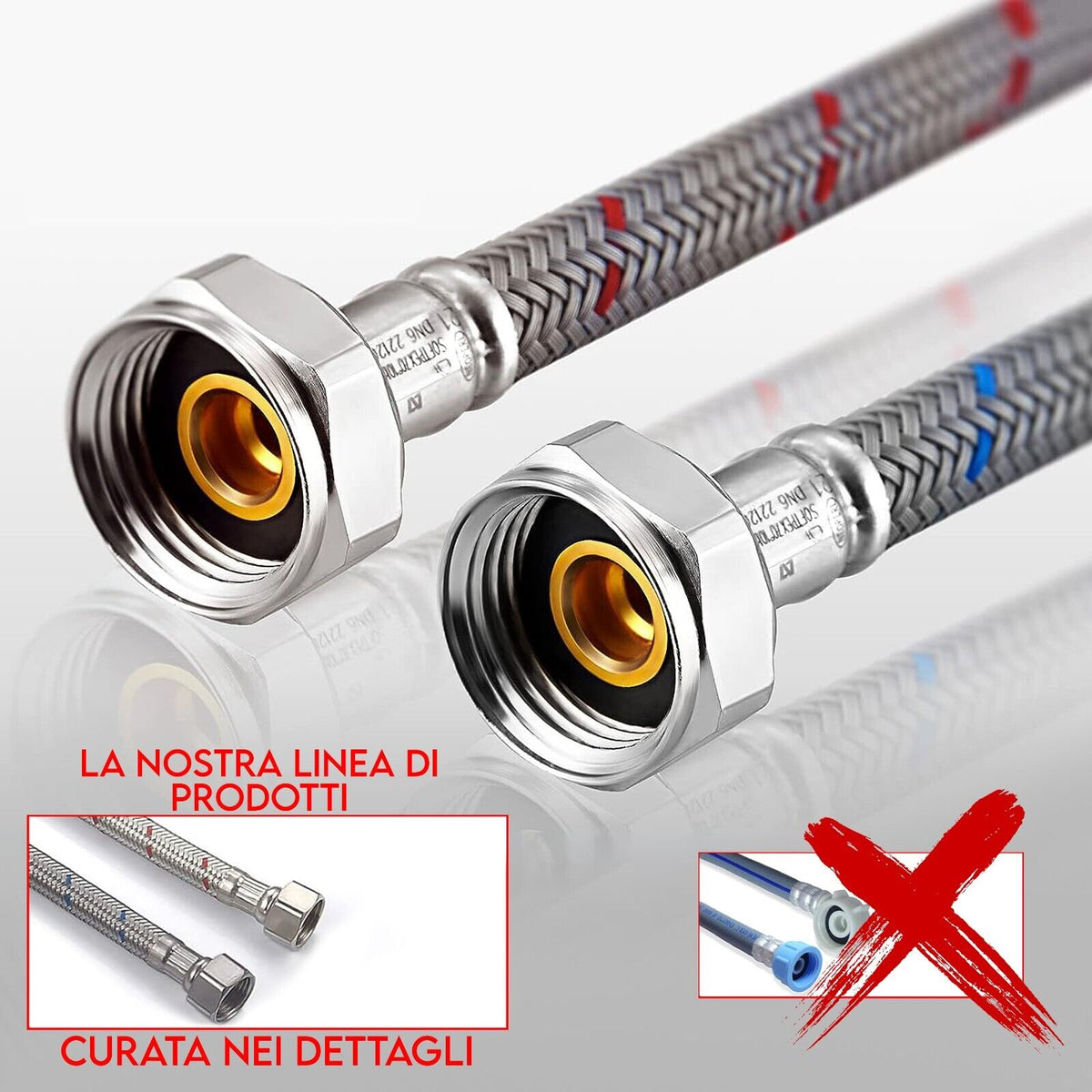 Rubinetto Cucina Acciaio Inox Satinato, Canna Alta 360°, Alta Pressione