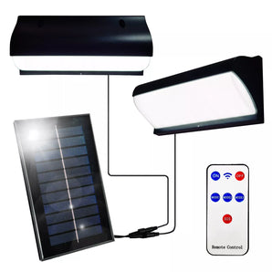 Luce Solare LED Esterno IP65 con Telecomando - 2 Lampade Fotovoltaiche