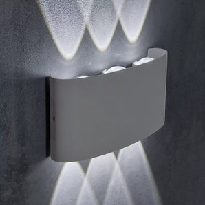 Applique LED grigio 16W Doppia Luce IP65 per Esterni