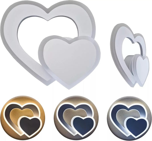 Applique LED Moderna 13W 1000 Lumen a Forma di Cuore