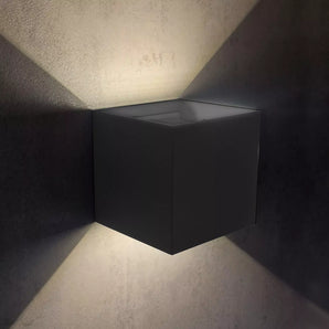 Applique Cubo LED 12W IP65 per Esterni - NERO