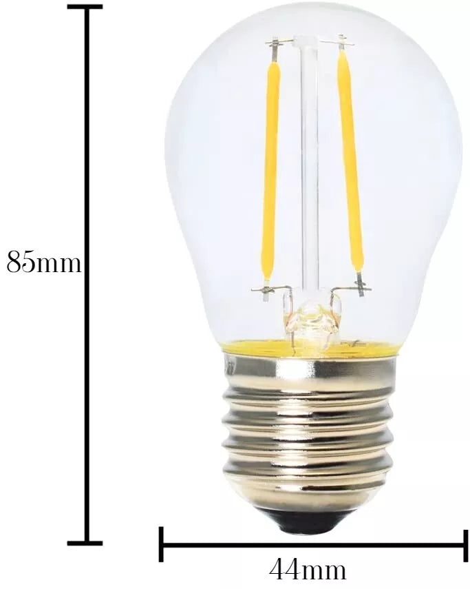 Lampadine LED Filamento E27 2W equivalente a 22W 3500K Luce Calda Vintage 10 Pezzi
