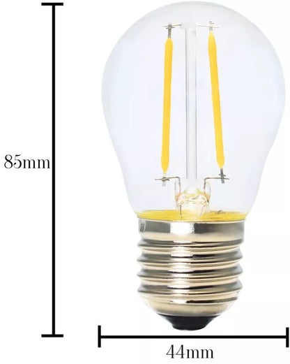 Lampadine LED Filamento E27 2W equivalente a 22W 3500K Luce Calda Vintage 10 Pezzi