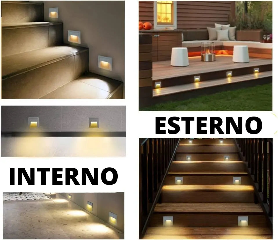 Faretto LED Segnapasso IP65 Impermeabile 3W incasso scatola 503