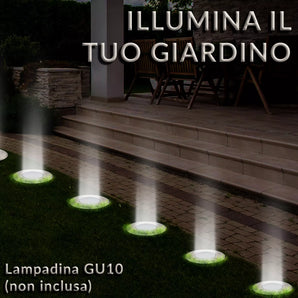 Set di 4 Faretti da Incasso LED IP65, 6500K, per Esterni e Giardini