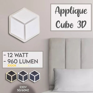 Applique da Parete Cubo 3D Minimal - Switchcolor Design