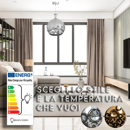 Lampadario ARABESQUE moderno a sospensione con singolo globo