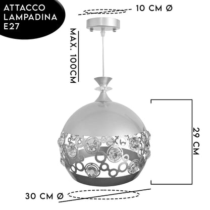 Lampadario ARABESQUE moderno a sospensione con singolo globo
