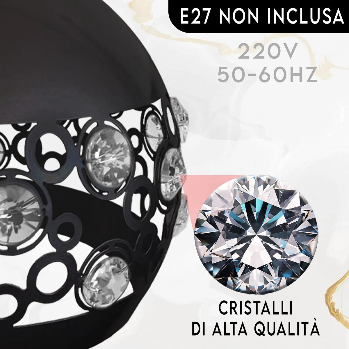Lampadario ARABESQUE moderno a sospensione con singolo globo