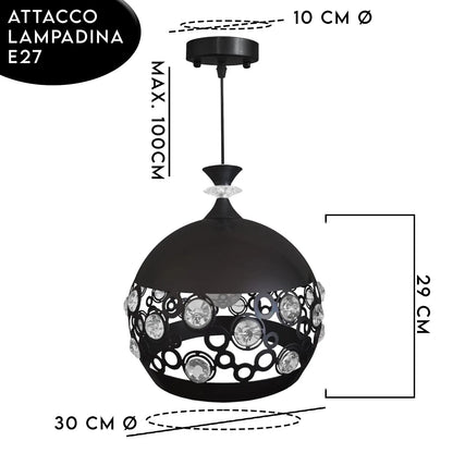Lampadario ARABESQUE moderno a sospensione con singolo globo