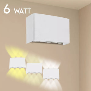 Applique LED  6w\8w Doppia Luce IP65 per Interni ed Esterni