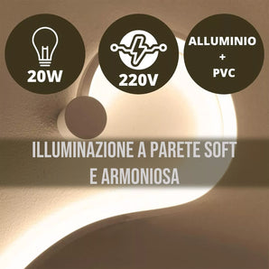 Applique LED Curvo 20W Regolabile da 3000K a 6500K