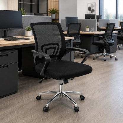 Sedia Ergonomica da Scrivania Salvaspazio con Supporto Lombare