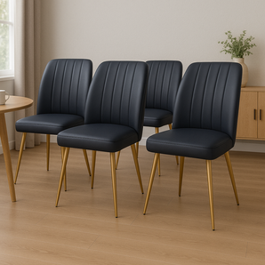 Sedia da Pranzo Giuly in Ecopelle - set da 4 Eleganza per Casa e Ufficio