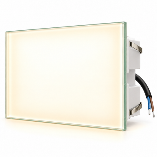 Segnapasso LED da incasso con frontale rettangolare