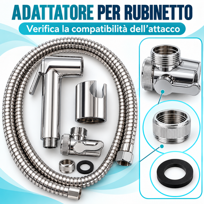 Set doccetta con deviatore, flessibile e adattatore rubinetto - dettaglio 6
