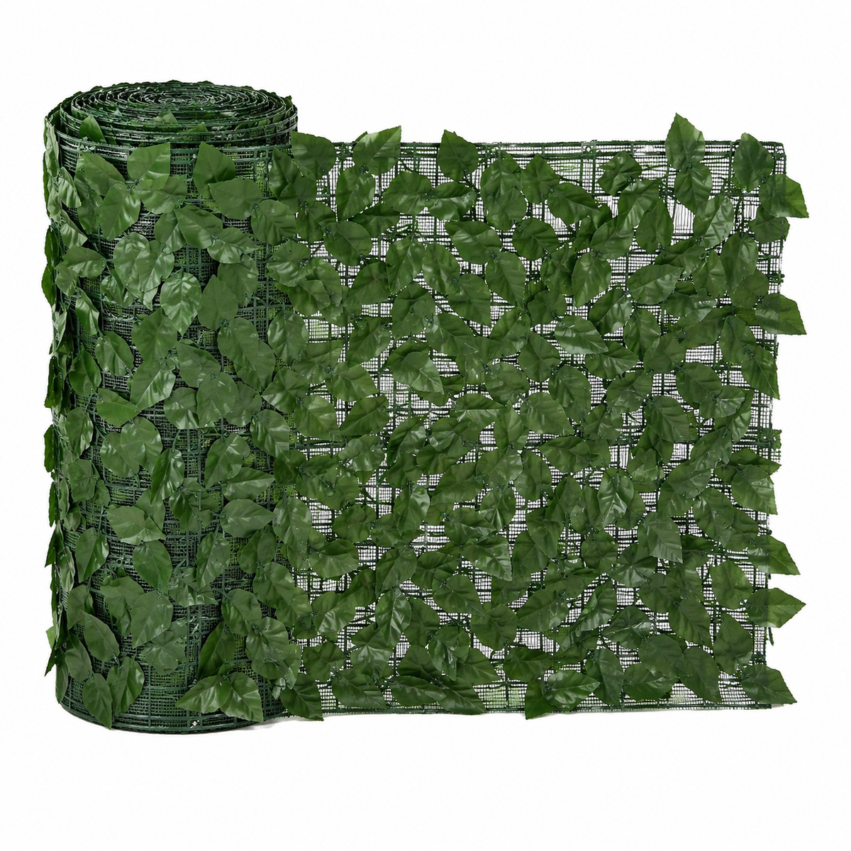 Siepe Finta con Rete Ombreggiante Effetto Lauro per Privacy 100x300 CM