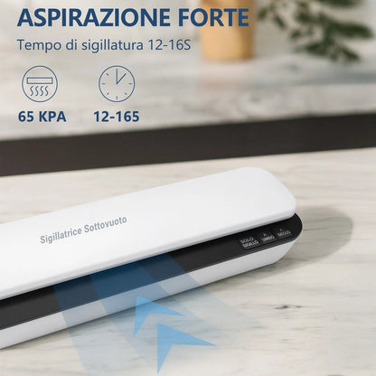 Macchina Sottovuoto Elettrica da Cucina con 10 Sacchetti Inclusi