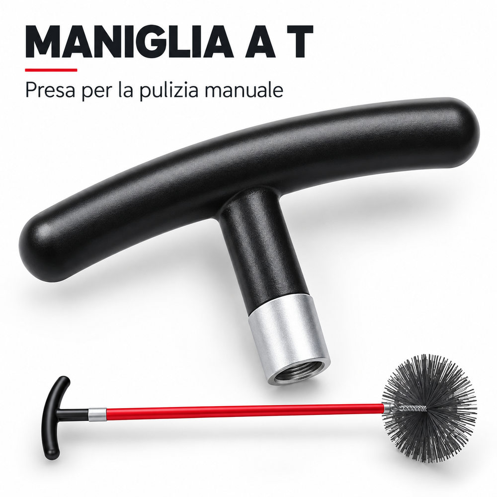 Maniglia a T per pulizia manuale