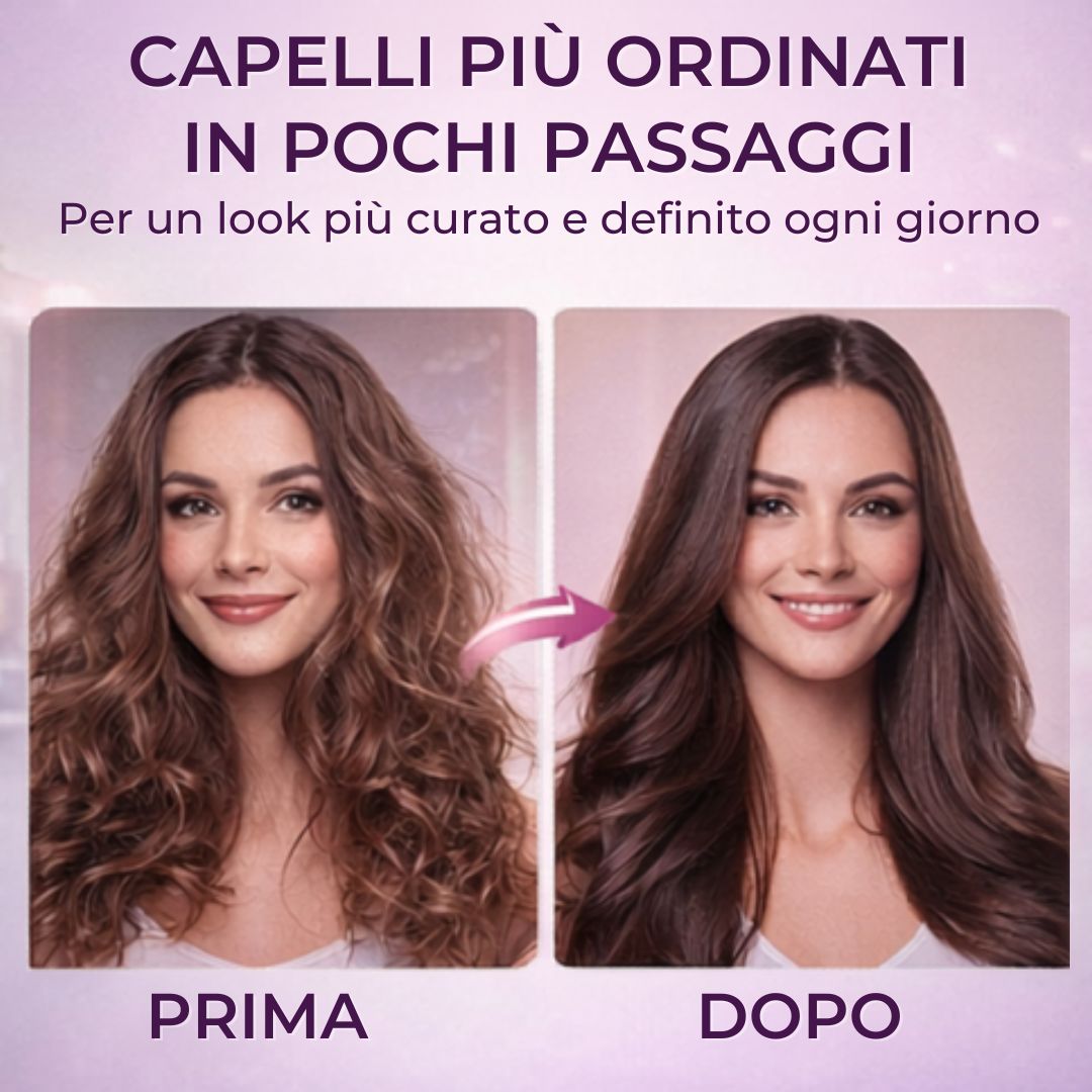 Spazzola Lisciante 2 in 1 con Display LED e Antiscottatura