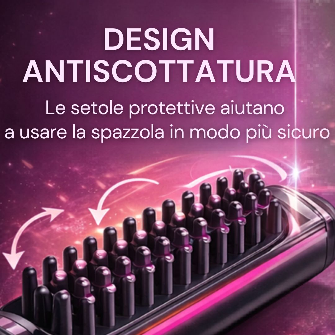 Spazzola Lisciante 2 in 1 con Display LED e Antiscottatura