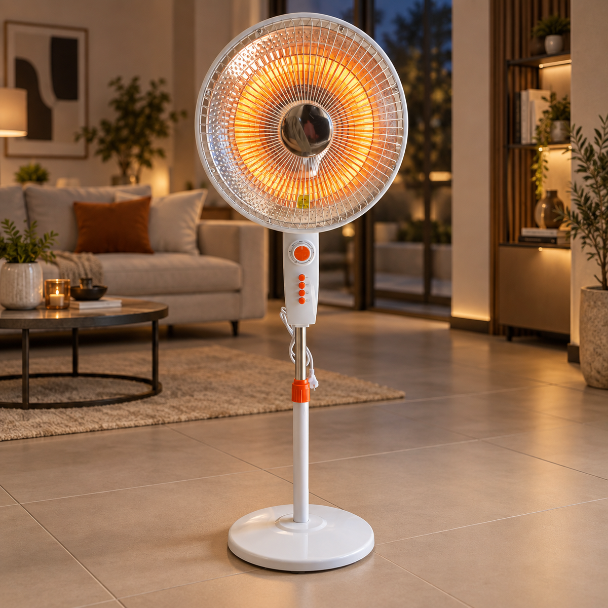 Stufa al carbonio da pavimento 500/1000 W