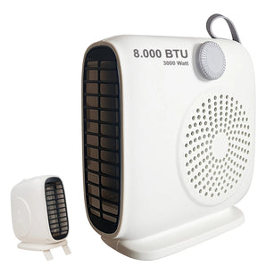 Stufa Ventilatore Elettrica Portatile 3000W con Doppia Funzione Caldo/Freddo