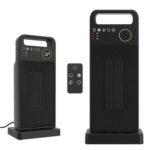 Stufa Elettrica Ceramica 2000W con Telecomando e Display LED