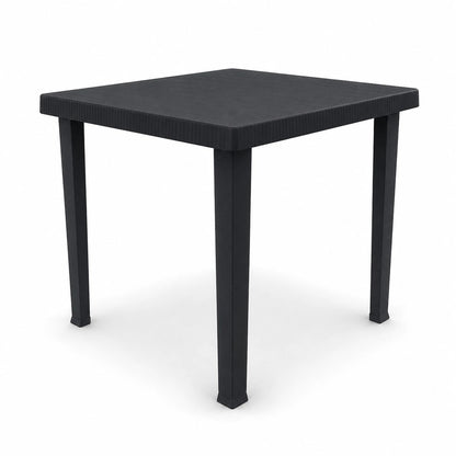 Tavolo da Giardino Quadrato 80x80 Nero per Esterno