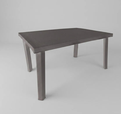 Tavolo da Giardino Rettangolare 120x80 con Foro Ombrellone