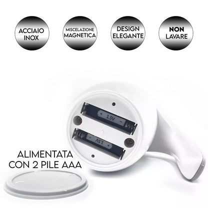 Tazza Auto Mescolante 300ml in Acciaio Inox con Coperchio