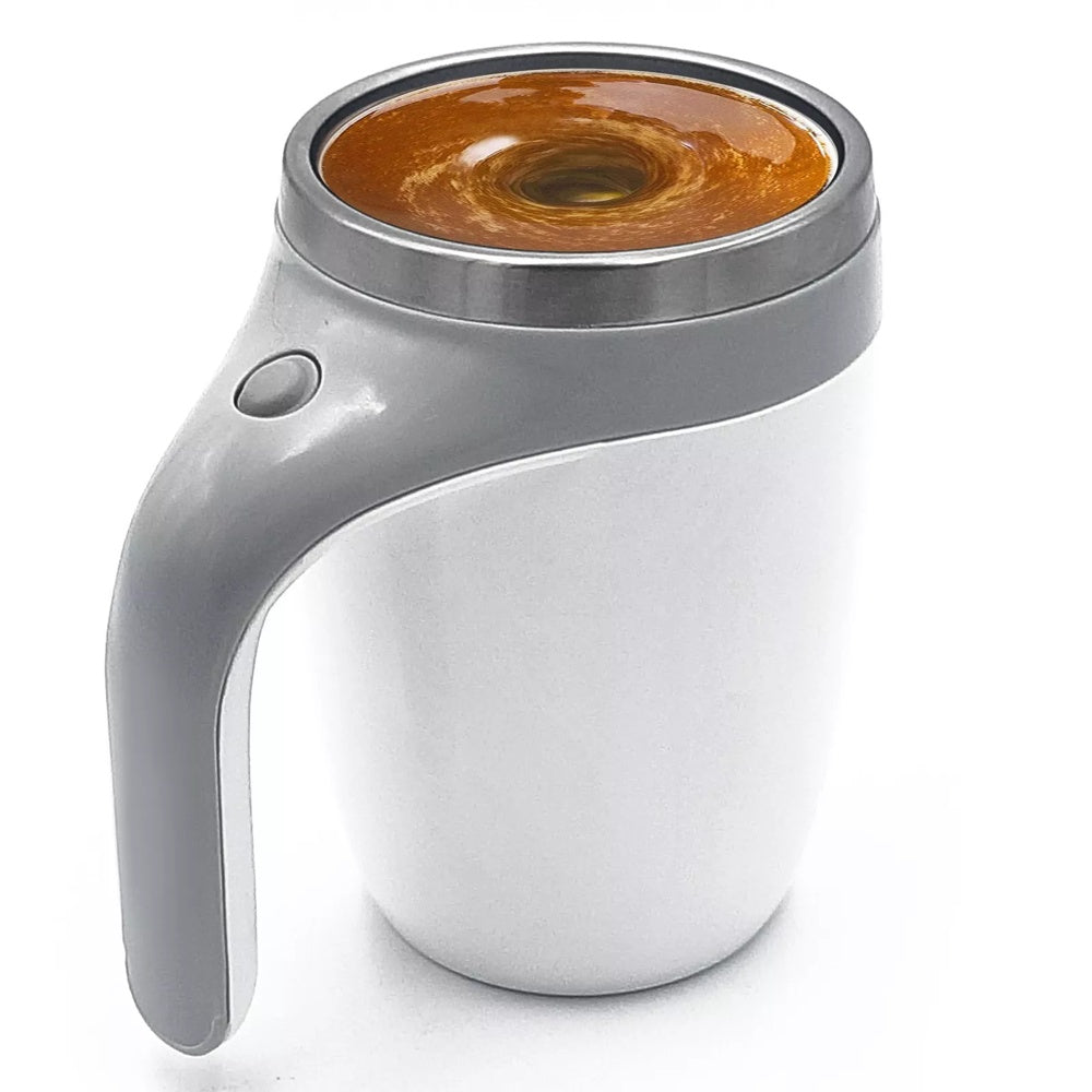 Tazza Auto Mescolante 300ml in Acciaio Inox con Coperchio