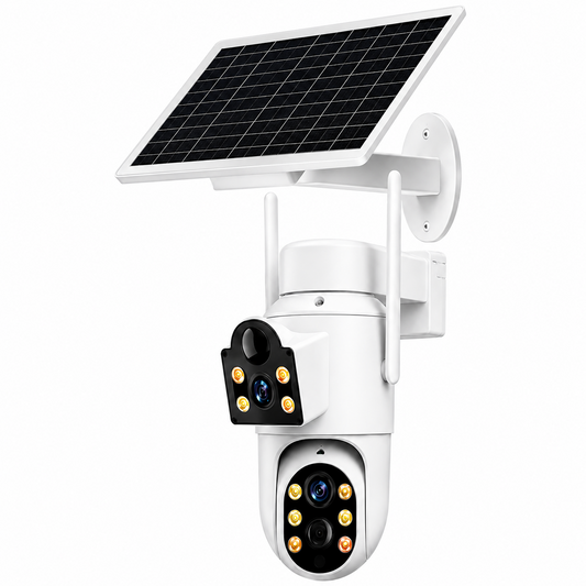 Telecamera di sorveglianza solare WiFi PTZ IP66 con pannello fotovoltaico