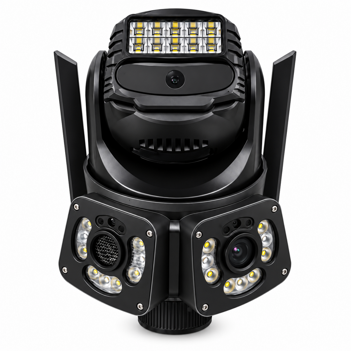 Telecamera WiFi smart da esterno con tripla ottica, LED e doppia antenna