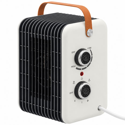 Termoventilatore portatile 2000 W con termostato e maniglia, vista principale