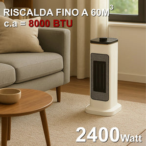 Stufa elettrica ceramica a colonna 2400W basso consumo